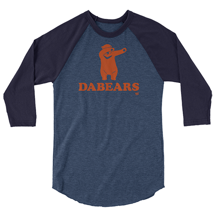 DABEARS - Da Bears - Chicago Football - 3/4 Sleeve