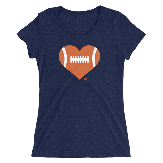Love Chicago Football - Heart - Womens