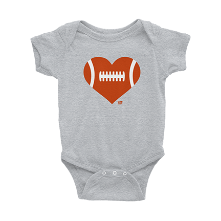 Love Chicago Football - Heart - Baby